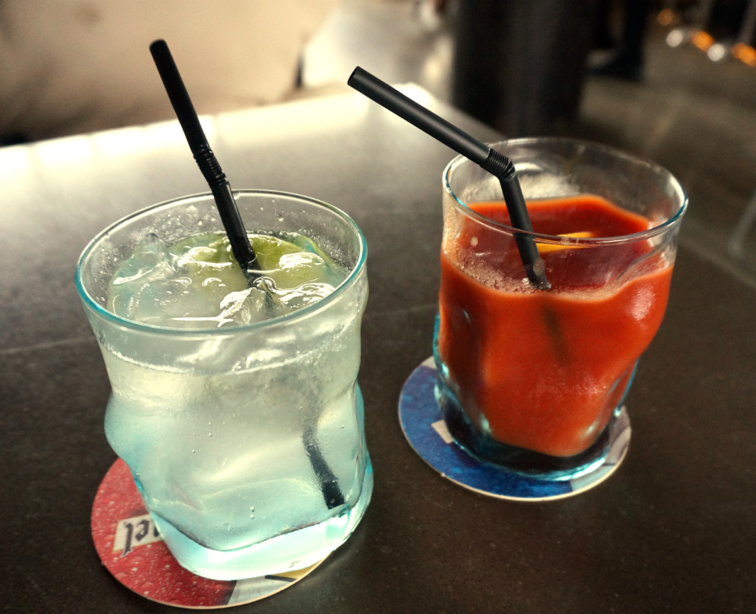 Sky 21 Macau: Lime Soda and Tomato Juice